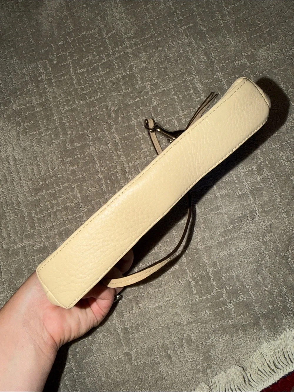 Coach Cream Leather Wristlet Clutch